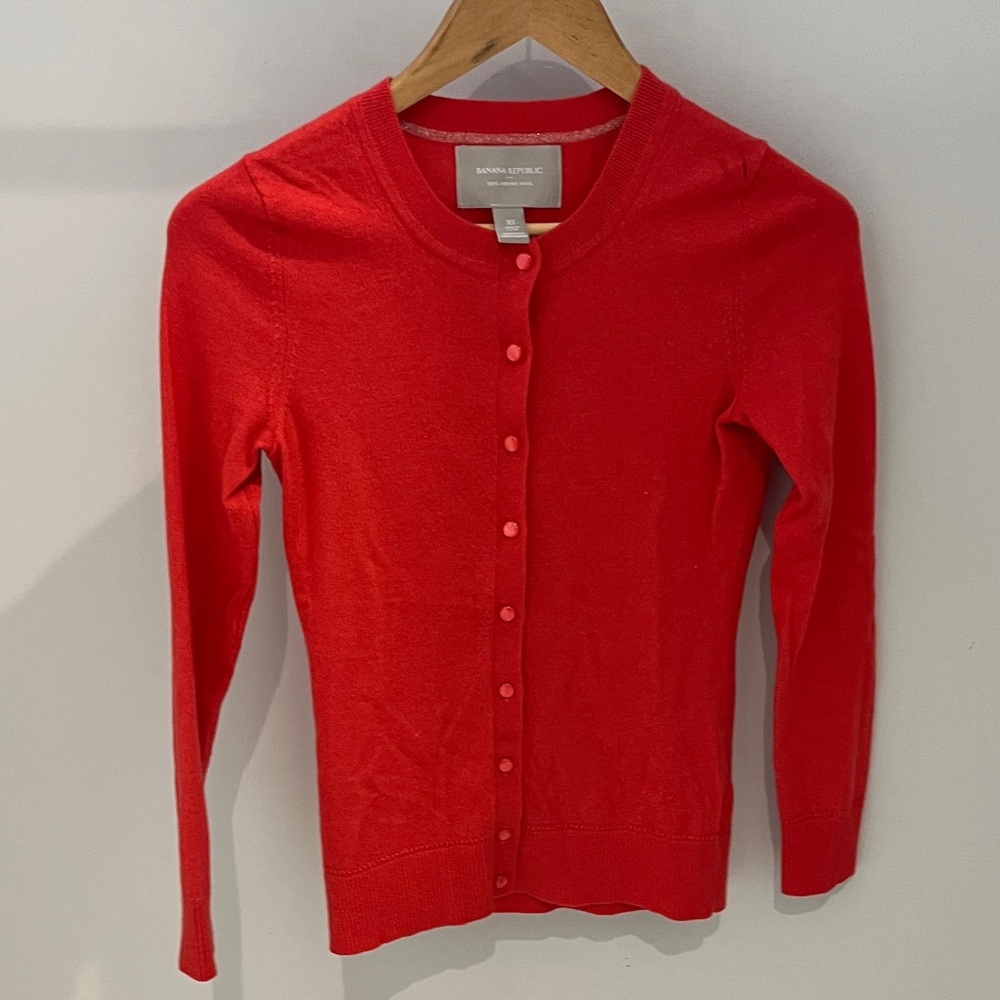 Banana Republic Scarlet Button-Up Sweater